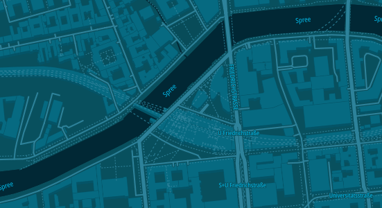 Custom map created by Thunderforest using OpenStreetMap data