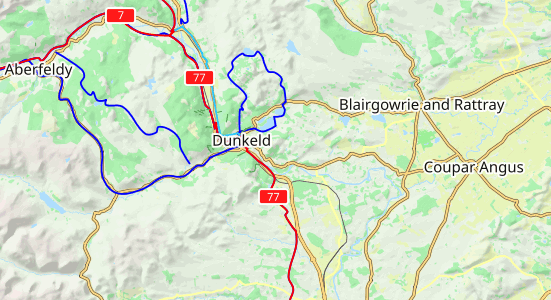 A topographic map with high contrast