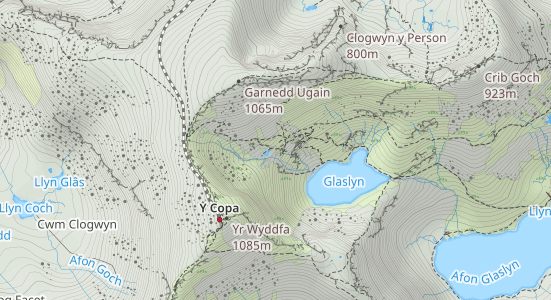 Snowdon on the Landscape map