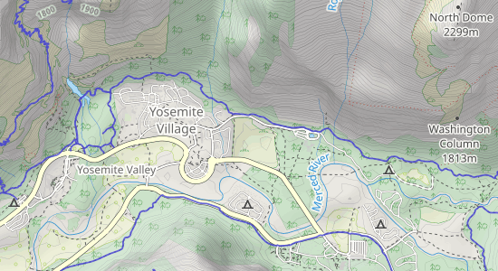 A map of Yosemite Valley
