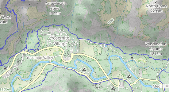 Yosemite on the Outdoors map